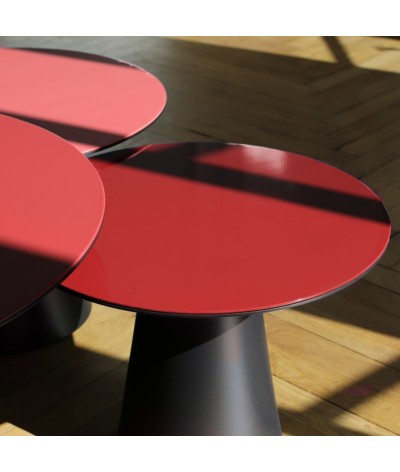 TABLES EN METAL LOMBOK COLLECTION TANDEM couleur terracotta