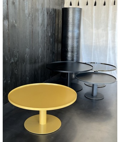 TABLE BASSE RONDE CHAUSEY EN METAL