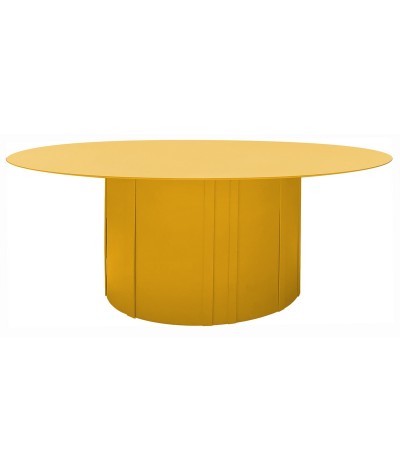 table basse en métal ronde bamako couleur soleil