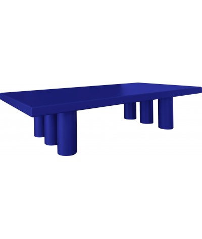 table basse de salon sur-mesure togo bleu outremer
