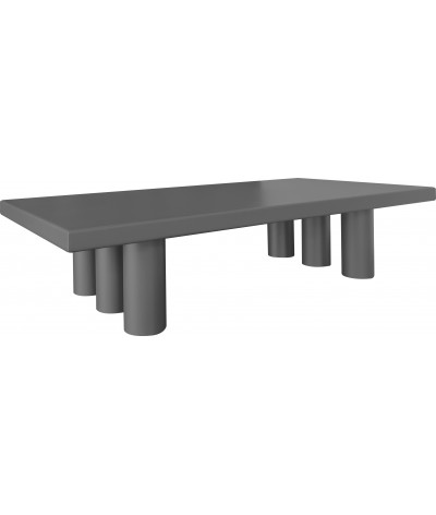 table de salon en métal couleur gris