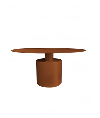 table basse ronde en métal Pétra couleur cuivre RAL 8004