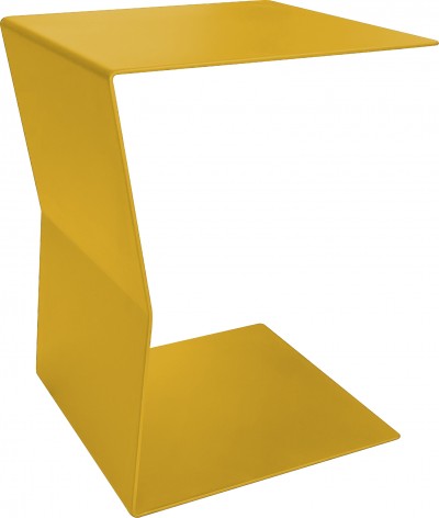 table d'appoint en métal couleur soleil