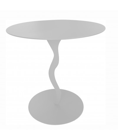 table baga en métal couleur coton