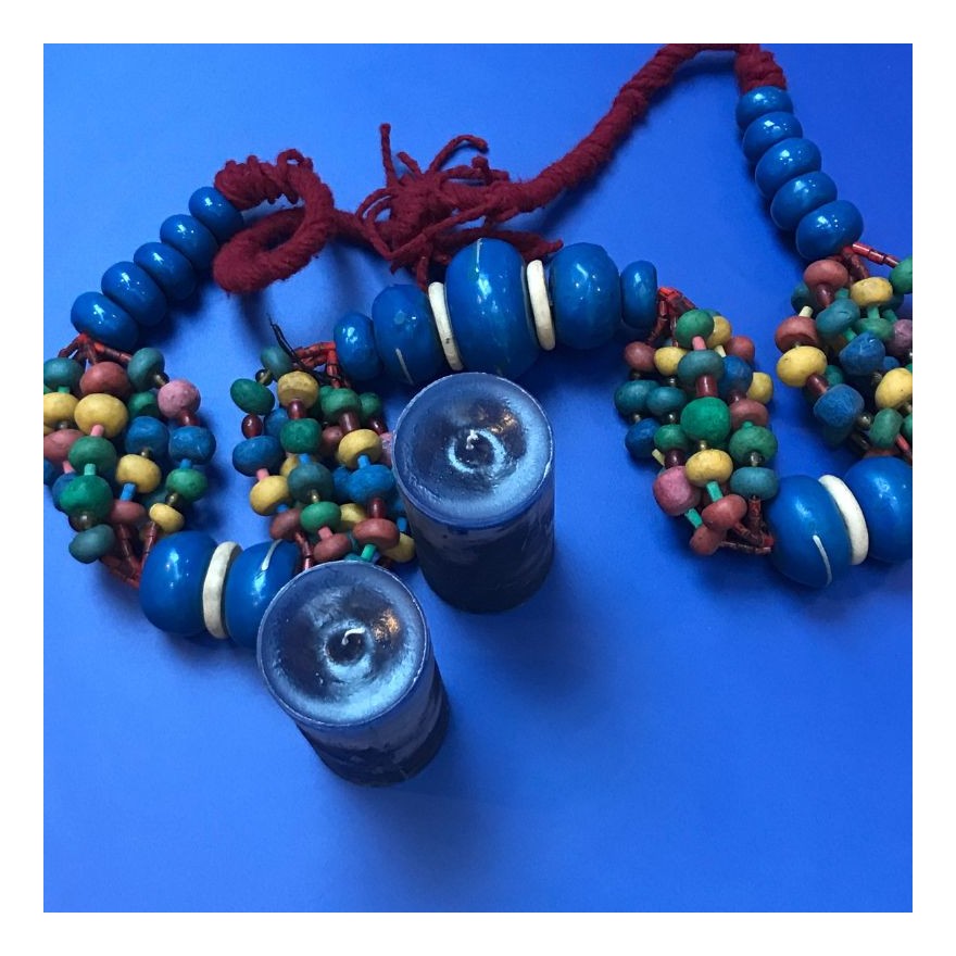 collier touareg bleu