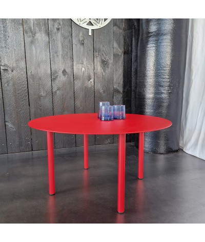 table basse LANKA rouge feu