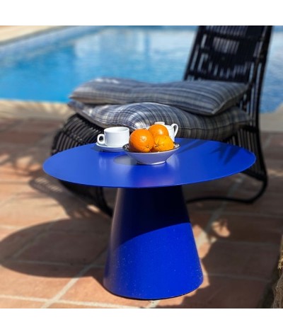 table basse lombok diamètre 90 couleur outremer mat