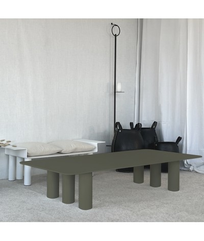 Table basse en métal TAGA couleur olive