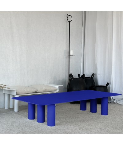 Table basse en métal TAGA couleur outremer