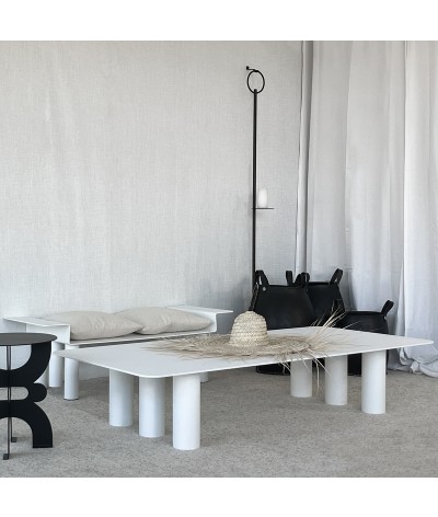 Table basse en métal TAGA couleur blanche