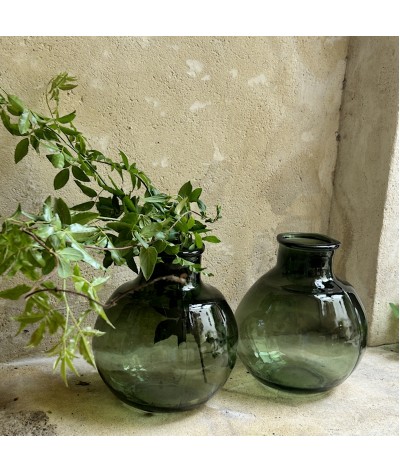 vase lili vert en verre recyclé