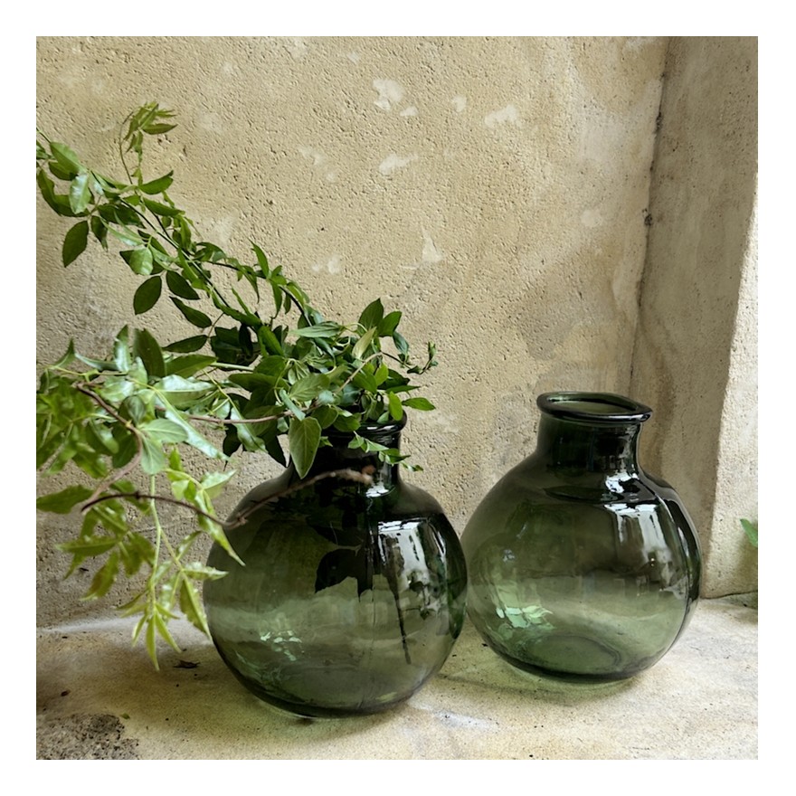 vase lili vert en verre recyclé