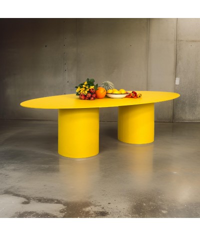 table basse ovale mali couleur soleil