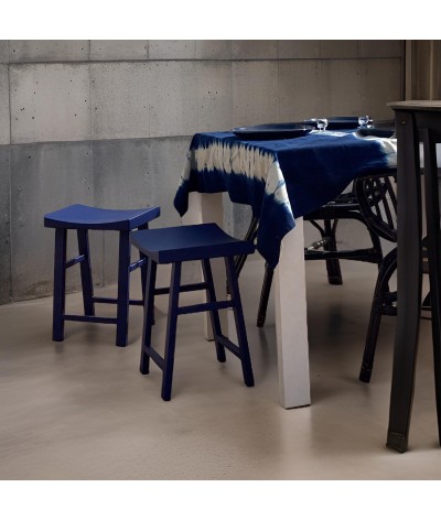 tabouret ibiza bleu outremer et table loft