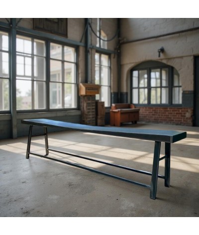 banc de salle à manger en métal industriel ibiza