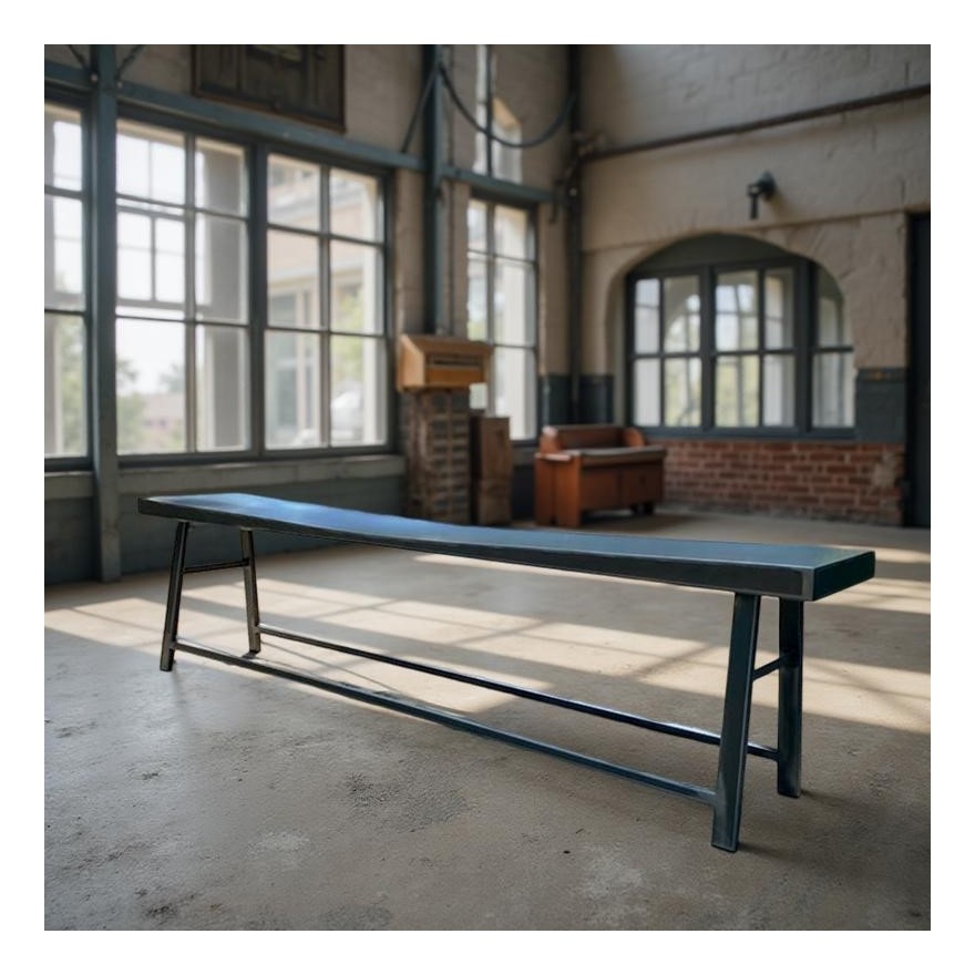 banc de salle à manger en métal industriel ibiza