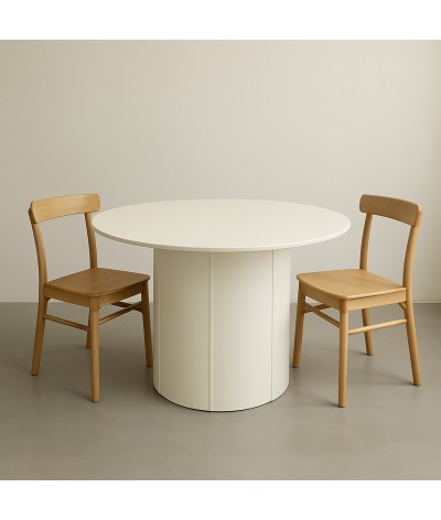 table de repas en métal coton perlé