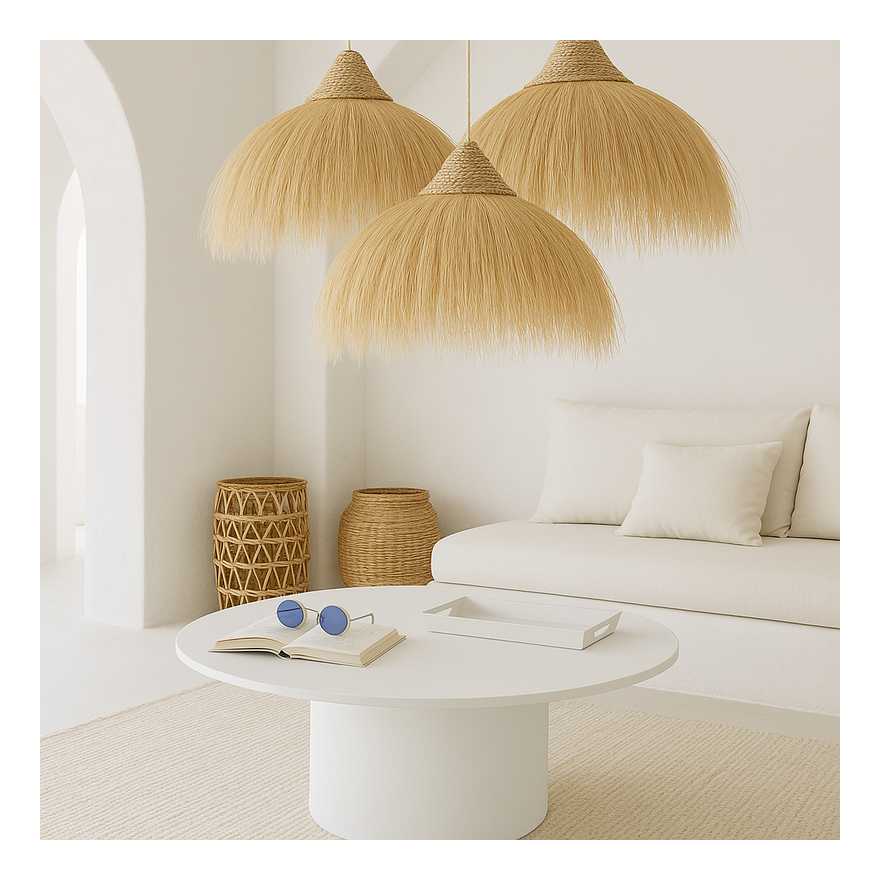 table basse ronde sifnos couleur coton