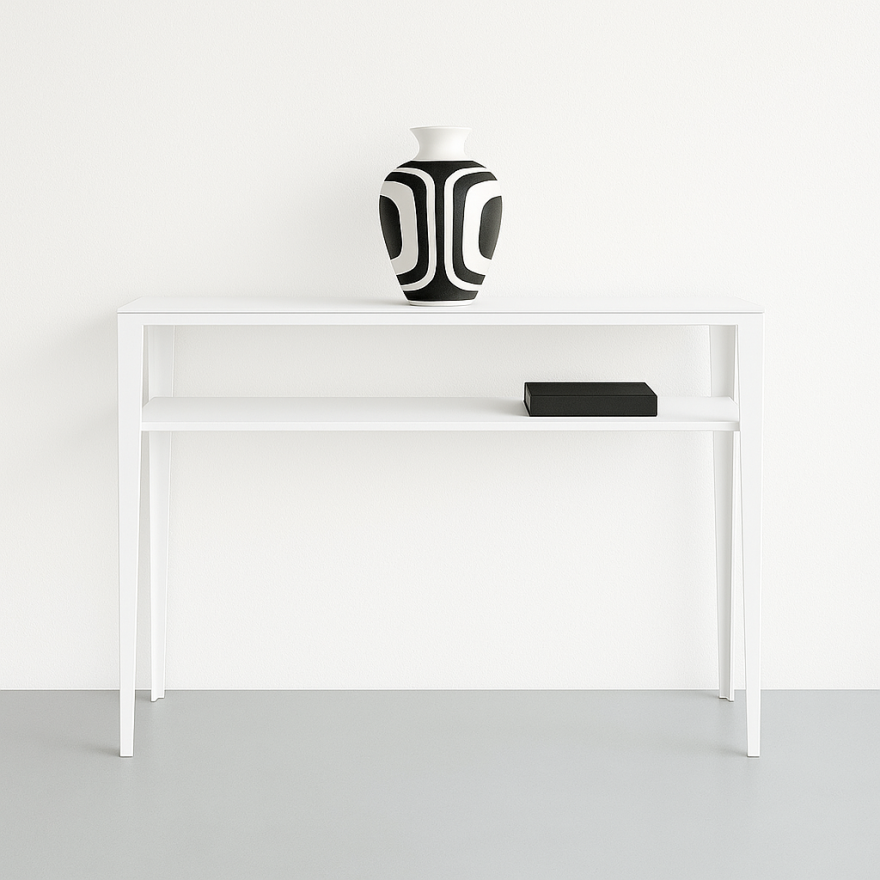 console gazelle en métal couleur coton